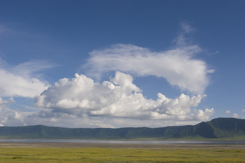 Clouds Above Lake Magadi And Crater Rim